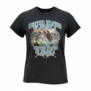 Zoe + Liv Charcoal United States of America Eagle Graphic Tee